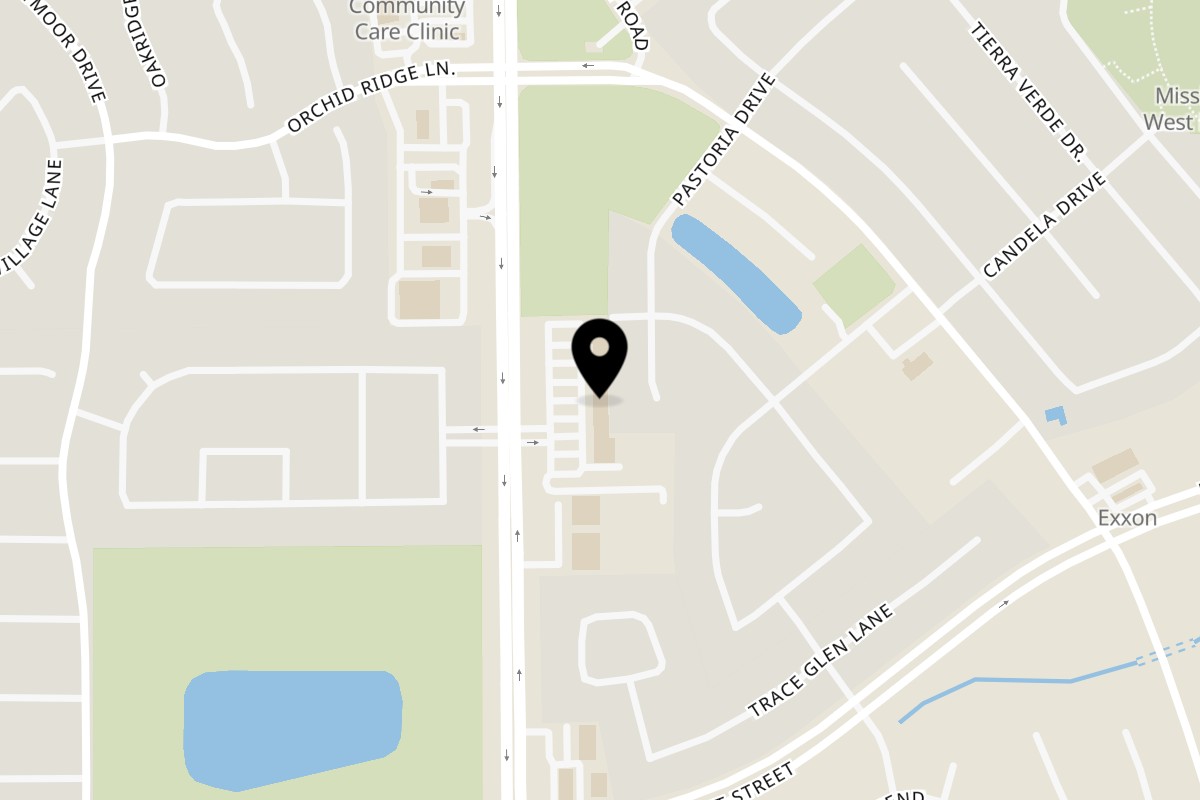 Map showing the location of Los 3 Regios Mexican Restaurant on 8433 FM 1464 N in Richmond